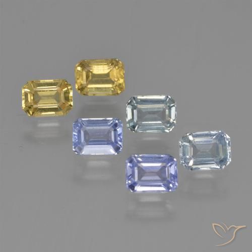 Multicolor Zafiro Gema - 0.3ct Corte octagonal (ID: 452462)