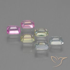 Sapphire Gemstones in 4 x 3 mm (calibrated) Size for Sale, Sapphire Stones in Multicolor Color