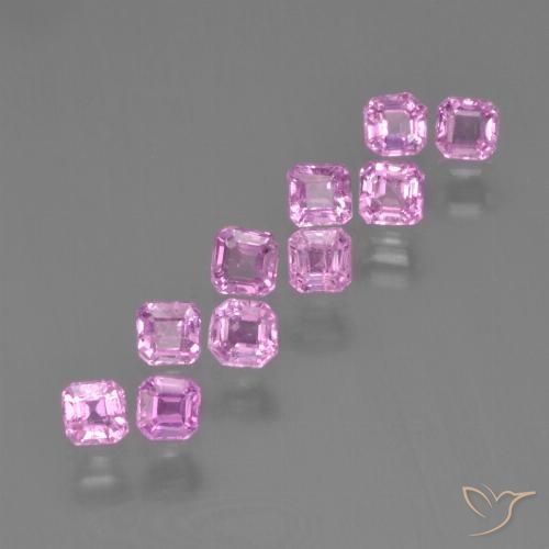 Zafiro rosa de 1,3 quilates, corte octogonal de 2,6 x 2,6 mm de Tanzania, Photo A