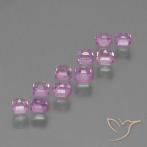 Sapphire Gemstones in 2.6 x 2.6 mm Size for Sale, Sapphire Stones in Light Pink Color