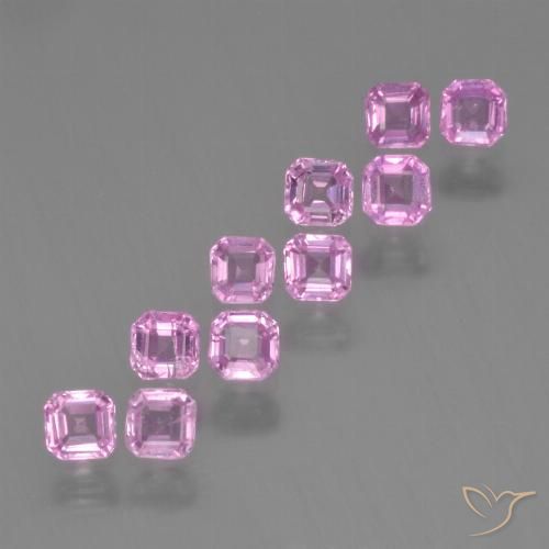 Light Pink Sapphire Gem - 0.1ct Octagon Step Cut (ID: 452479)