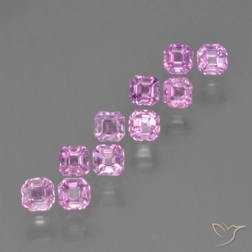 1.51 ct Loose Pink Sapphire, 2.7 x 2.7 mm Octagon Cut From Tanzania, Photo A