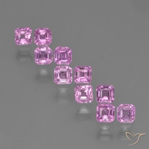 Rose pourpre royal léger Saphir gemme - 0.2ct Octogone taillé en degrés (ID: 452482)