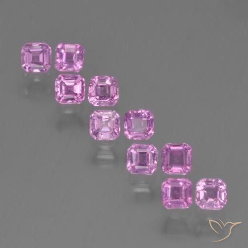 Bright Pinkish Purple Sapphire Gem - 0.2ct Octagon Step Cut (ID: 452484)