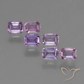 1.51 ctw Violet Sapphire Stones, Natural Sapphire in Octagon Step Cut Shape for Sale