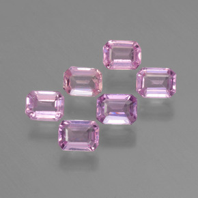 Rosado medio Zafiro Gema - 0.3ct Corte octagonal (ID: 452492)