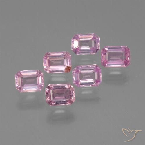 Very Light Pink Сапфир Камень - 0.3ct Восьмиугольная ступенчатая огранка (ID: 452495)