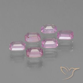 Sapphire Gemstones in 4.2 x 3 mm Size for Sale, Sapphire Stones in Very Light Pink Color