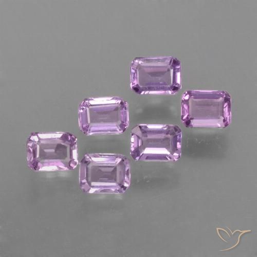Deep Pinkish Purple Сапфир Камень - 0.3ct Восьмиугольная ступенчатая огранка (ID: 452498)