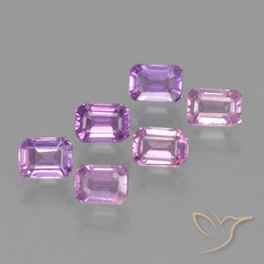 1.79 ctw Purple Sapphire Stones, Natural Sapphire in Octagon Step Cut Shape for Sale