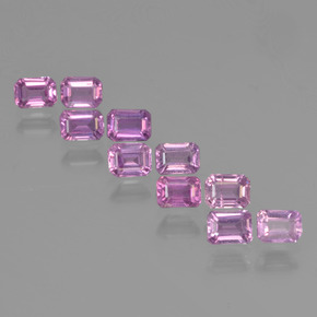 Deep Pinkish Purple Saphir Edelstein - 0.3ct Octagon Stufenschliff (ID: 452508)