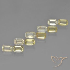 4.00 ctw Yellow Sapphire Stones, Natural Sapphire in Octagon Step Cut Shape for Sale