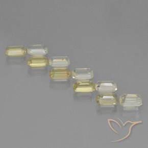 Sapphire Gemstones in 5.1 x 3.1 mm Size for Sale, Sapphire Stones in Light Golden-Yellow Color
