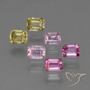 1.93 ctw Multicolor Sapphire Stones, Natural Sapphire in Octagon Step Cut Shape for Sale