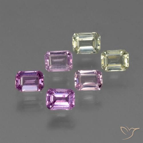 Multicolor Sapphire Gem - 0.3ct Octagon Step Cut (ID: 452525)