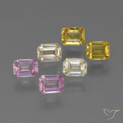 Multicolor Sapphire Gem - 0.3ct Octagon Step Cut (ID: 452526)