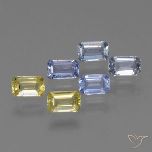 Multicolor Sapphire Gem - 0.3ct Octagon Step Cut (ID: 452528)