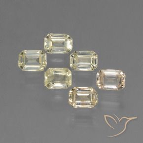 1.69 ctw Yellow Sapphire Stones, Natural Sapphire in Octagon Step Cut Shape for Sale