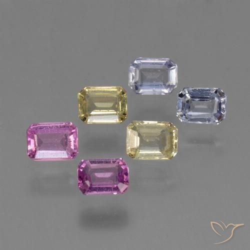 Multicolor Zafiro Gema - 0.3ct Corte octagonal (ID: 452532)