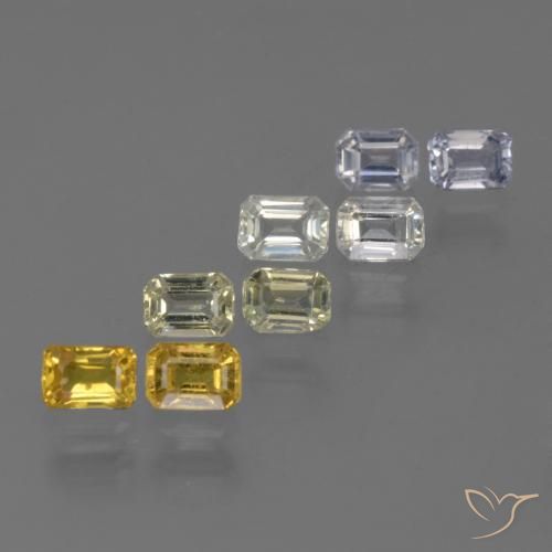 Multicolor Sapphire Gem - 0.3ct Octagon Step Cut (ID: 452534)