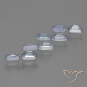 Sapphire Gemstones in 4.7 x 3.1 mm Size for Sale, Sapphire Stones in Light Blue Color