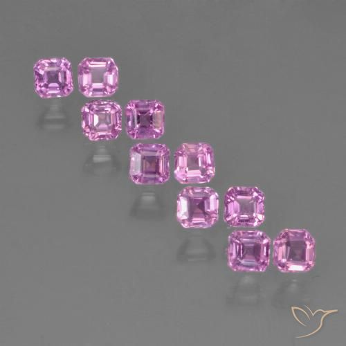 Deep Pinkish Purple Saphir Edelstein - 0.1ct Octagon Stufenschliff (ID: 452540)