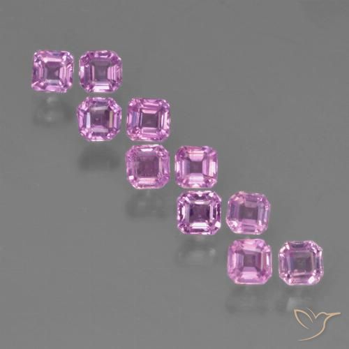 Púrpura rosáceo intenso Zafiro Gema - 0.2ct Corte octagonal (ID: 452542)