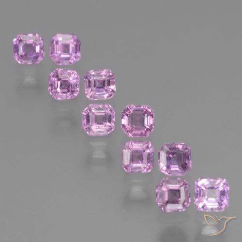 Púrpura violeta rosáceo Zafiro Gema - 0.2ct Corte octagonal (ID: 452560)