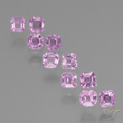 Medium-Light Purple Sapphire Gem - 0.1ct Octagon Step Cut (ID: 452562)