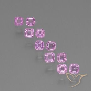 1.09 ctw Purple Sapphire Stones, Natural Sapphire in Octagon Step Cut Shape for Sale