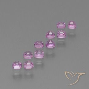 Sapphire Gemstones in 2.6 x 2.6 mm Size for Sale, Sapphire Stones in Light Purple Color
