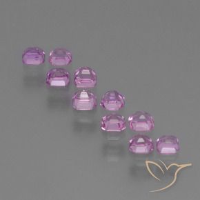 Sapphire Gemstones in 2.8 x 2.8 mm Size for Sale, Sapphire Stones in Light Royal Purple Pink Color