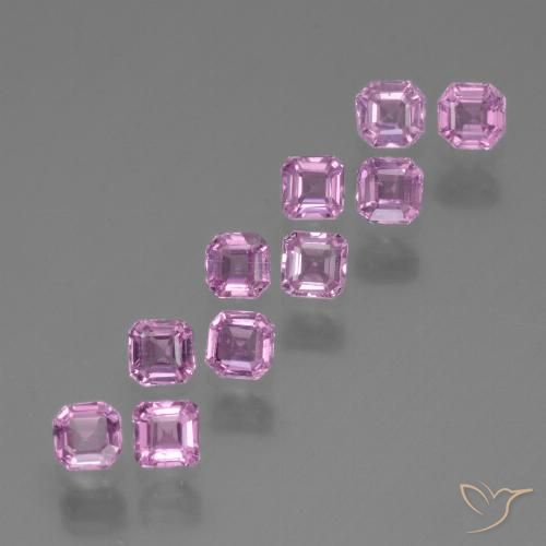 Rosado púrpura real claro Zafiro Gema - 0.1ct Corte octagonal (ID: 452567)