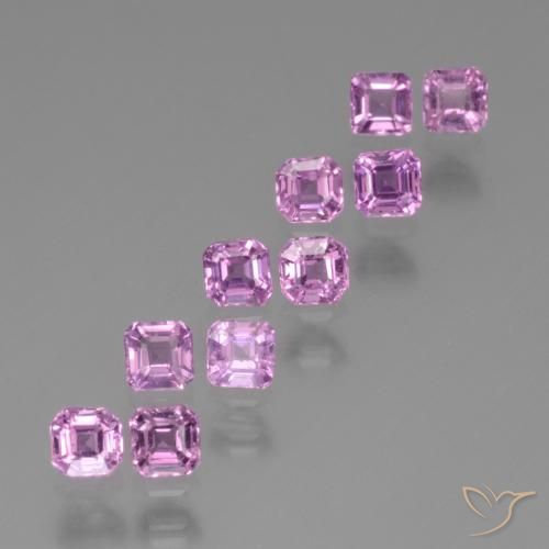 hellrosa Saphir Edelstein - 0.2ct Octagon Stufenschliff (ID: 452568)