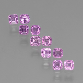 Rosado claro Zafiro Gema - 0.2ct Corte octagonal (ID: 452570)