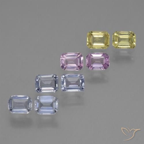 Multicolor Zafiro Gema - 0.3ct Corte octagonal (ID: 452572)