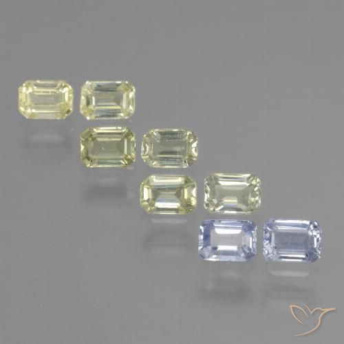2.23 ctw Multicolor Sapphire Gemstones, Sapphire Gems in Octagon Step Cut Shape for Sale.