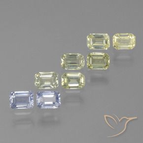 2.23 ctw Multicolor Sapphire Stones, Natural Sapphire in Octagon Step Cut Shape for Sale