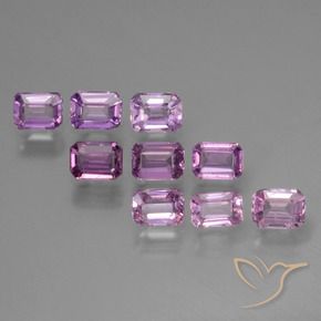 2.54 ctw Purple Sapphire Stones, Natural Sapphire in Octagon Step Cut Shape for Sale