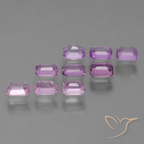 Sapphire Gemstones in 4 x 3 mm (calibrated) Size for Sale, Sapphire Stones in Lilac Purple Color