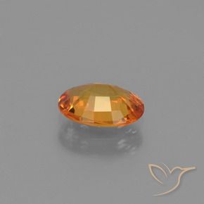 Sapphire Gemstone in 8 x 6 mm (calibrated) Size for Sale, Sapphire Stone in Deep Orange Color