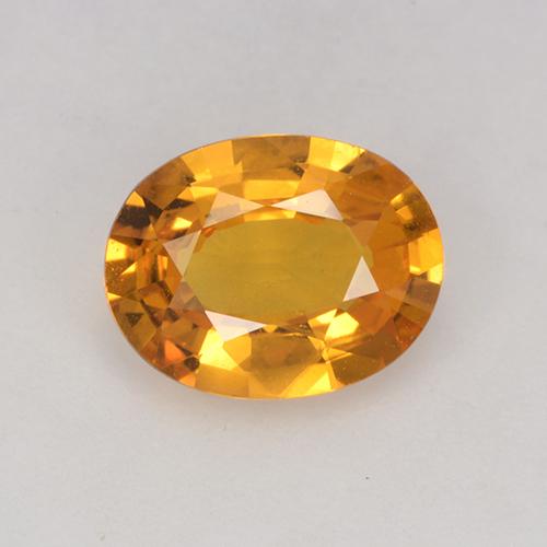 Medium Orange Sapphire Gem - 1.3ct Oval Facet (ID: 453007)