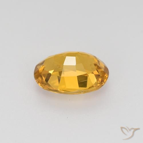 Sapphire Gemstone in 8 x 6 mm (calibrated) Size for Sale, Sapphire Stone in Dark Orange-Gold Color