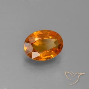 1.33 ct Orange Sapphire Stone, Natural Sapphire in Oval Facet Shape for Sale