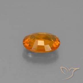 Sapphire Gemstone in 8 x 6 mm (calibrated) Size for Sale, Sapphire Stone in Bright Orange Color