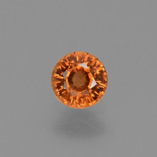 Medium Orange Сапфир Камень - 0.6ct Круглая Фасетная Огранка (ID: 453017)