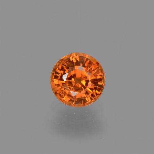 Medium Orange Sapphire Gem - 0.7ct Round Facet (ID: 453018)