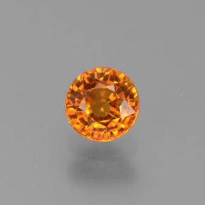 Medium Orange Saphir Edelstein - 0.7ct Rund Facettenschliff (ID: 453026)