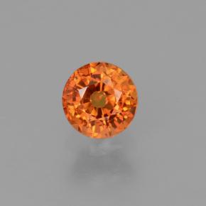 Medium Orange Sapphire Gem - 0.7ct Round Facet (ID: 453081)