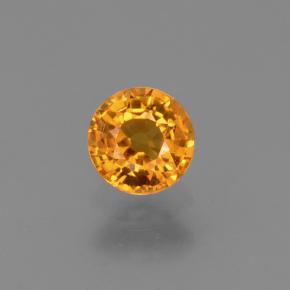 Medium Orange Sapphire Gem - 0.7ct Round Facet (ID: 453086)